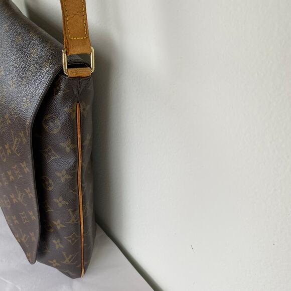 Vintage Louis Vuitton Musette Brown Logo Messenger Crossbody Bag Designer Luxury - Picture 6 of 14